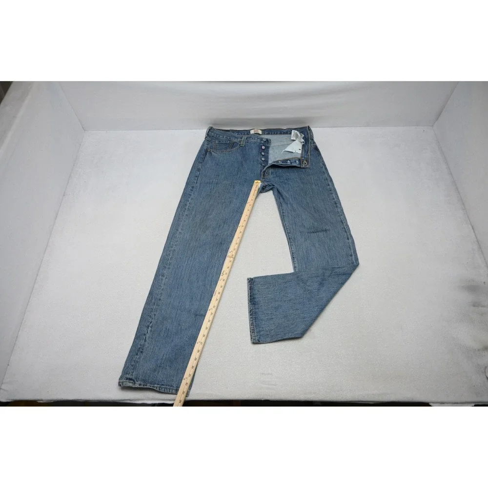 Levis 501 Original Jeans Mens 38x33 Blue Straight Button Fly Rugged Excellent